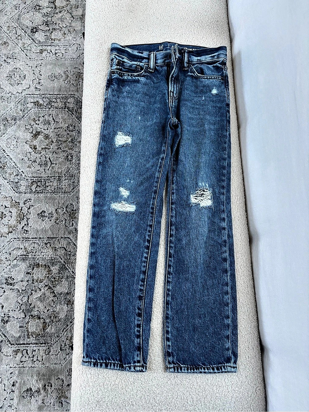 GAP Kids Original Jeans Distressed Blue Jeans Size 8